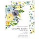 Yellow and Blue Corner Flowers Invitations Image 5 of 8